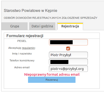 Email in Starostwo of Kępno
